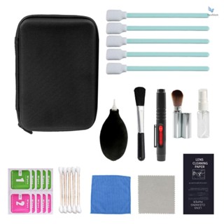 {fash} ชุดอุปกรณ์ทําความสะอาดเลนส์กล้อง DSLR พร้อมกระเป๋าเคส