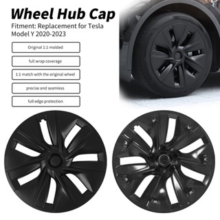 Sportswear Shop  4Pcs Hubcap ล้อครอบคลุมสไตล์ทนทานสวมใส่ 19 นิ้ว Hubcaps สำหรับ Tesla รุ่น Y 2020 ถึง 2023