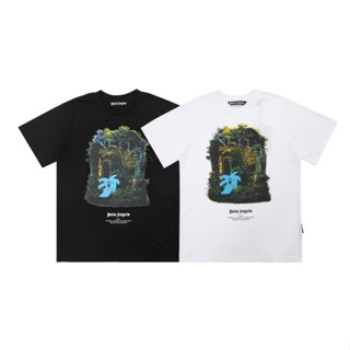 23sspalm Angels Palm Angel PA Jungle Forest เสื้อยืดคอกลม แขนสั้น พิมพ์ลาย ทรงหลวม ผ่อนคลาย