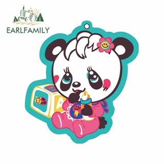 Earlfamily สติกเกอร์ไวนิล ลายแพนด้า กันน้ํา สําหรับติดตกแต่งรถยนต์ แล็ปท็อป 13 ซม. x 12 ซม.