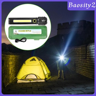 [Baosity2] ไฟฉาย LED ขนาดเล็ก สว่างมาก ชาร์จ USB สําหรับรถยนต์ โรงรถ ฉุกเฉิน สวน