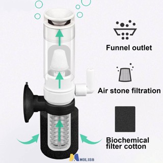 ตัวกรองตู้ปลา 3 ใน 1 หลายชั้นเพิ่มออกซิเจนเสียงรบกวนต่ำทำให้น้ำสะอาดตัวกรองฟองน้ำทางชีวเคมีสำหรับตู้ปลา MOLISA