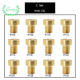 หัวฉีดคาร์บูเรเตอร์หลัก 5 มม. สําหรับ Mikuni Vm22 Vm24 Vm26 125 150 Main Jets 105-132 12 ชิ้น