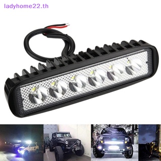 Doulady ไฟสปอตไลท์ LED 6 ดวง 18W สว่างมาก กันน้ํา 12V สําหรับรถยนต์ รถบรรทุก SUV TH