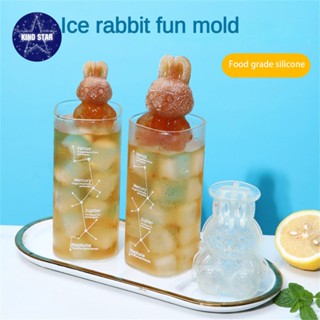 Rabbit Ice Block Mould Rabbit Ice Cream Ice Puck ซิลิโคน Ice Puck Ice Cream Frozen Ice Puck 【Kinostar】