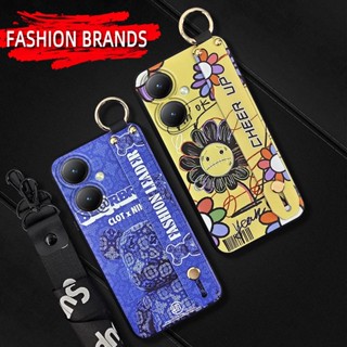 Silicone Beautiful Phone Case For VIVO Y35+ 5G/Y35M+ 5G TPU Shockproof Original Soft Case Waterproof cute Cartoon Black Case