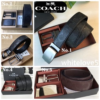 Harness Buckle Cut To Size Reversible Belt F55157 แท้ เข็มขัด COAC H เข็มขัดแฟชั่นชายแบบออลแมตช์