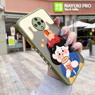 เคสโทรศัพท์มือถือแบบแข็ง ใส บาง กันกระแทก ลายการ์ตูนชานมไข่มุก สําหรับ Tecno Spark 6 KE7