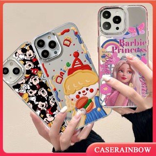 เคสโทรศัพท์มือถือ อะคริลิค ชุบโลหะ ลายการ์ตูนดิสนีย์ มิกกี้เมาส์ น่ารัก หรูหรา สําหรับ IPhone 11 Pro Max 13Pro 12 13 14 Pro Max