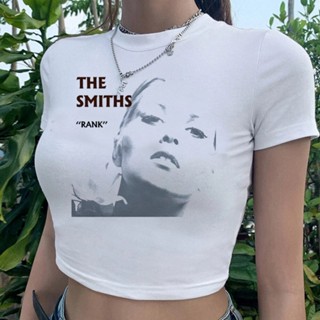 The Smiths 2000s เสื้อครอปท็อป ลายกราฟฟิค สไตล์วินเทจ สําหรับผู้หญิง