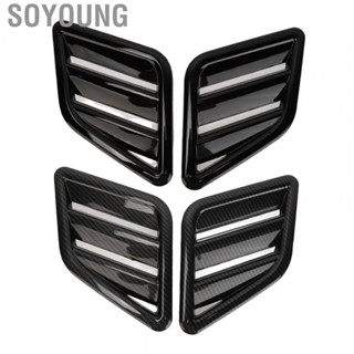 Soyoung 2 Pcs Engine Hood Air Vent Cover ABS Front Upper Bonnet Outlet Grille Replacement for Ford