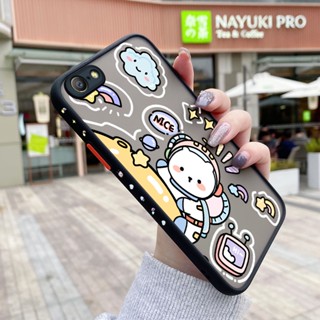 เคสโทรศัพท์มือถือแบบแข็ง ใส กันกระแทก ลายการ์ตูนอวกาศ มีลายด้านข้าง สําหรับ OPPO A57 2016 A39