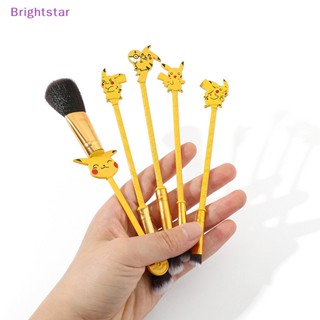 Brightstar ชุดแปรงแต่งหน้า ลายปิกาจู สําหรับลงรองพื้น ปัดแก้ม 1 ชุด