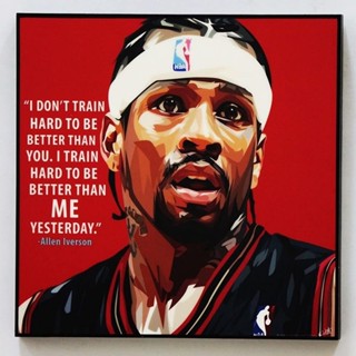 โปสเตอร์ผ้าใบ ลายคําคม Allen Iverson NBA Sport สําหรับติดตกแต่งผนังบ้าน