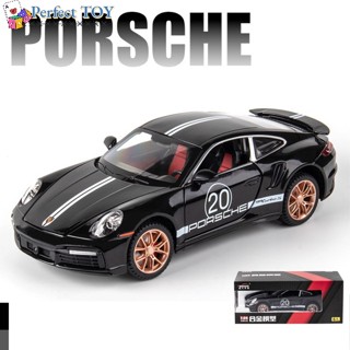 Ps โมเดลรถยนต์อัลลอย พร้อมไฟเสียง ของเล่นสําหรับเด็ก Porsche 911 1:32