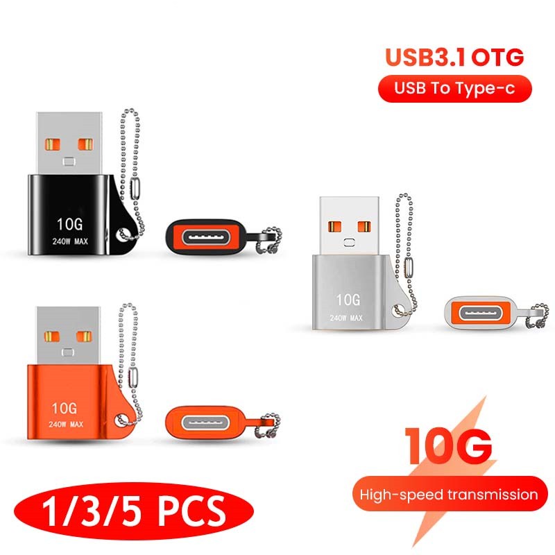 อะแดปเตอร์แปลงข้อมูล USB 3.1 Type-C Type C OTG USB C Male To USB Female เชื่อมต่อ OTG อย่างรวดเร็ว