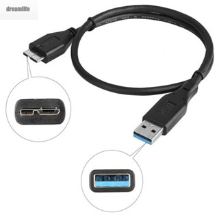 【DREAMLIFE】Micro uSB Data Cable Black Metal For Seagate backup plus slim Portable