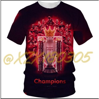 (ทั้งหมดในสต็อก Xzx180305) ใหม่ เสื้อยืด พิมพ์ลายฟุตบอล Liverpool FC 3D 10