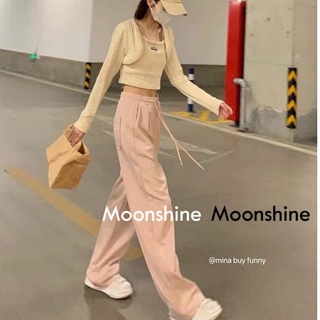 Moon  กางเกงขายาว คาร์โก้ กางเกง เชือกอเมริกันคลาสิค Cargo pants 2023 NEW 071923 Unique Stylish สไตล์เกาหลี ทันสมัย A23L04D 36Z230909