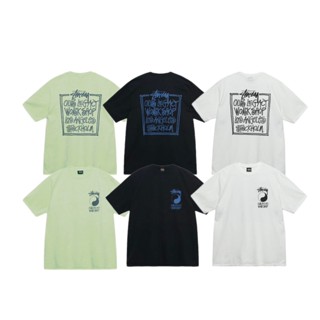 เสื้อยืดแขนสั้น พิมพ์ลาย Stu-ss-y สุดเท่ มีสไตล์ เหมาะกับปีนี้