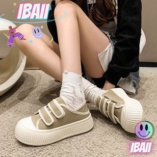 IBAII.  รองเท้าผ้าใบตีนตุ๊กแกญี่ปุ่น อเนกประสงค์ ลำลอง พื้นหนา รองเท้าสีขาว