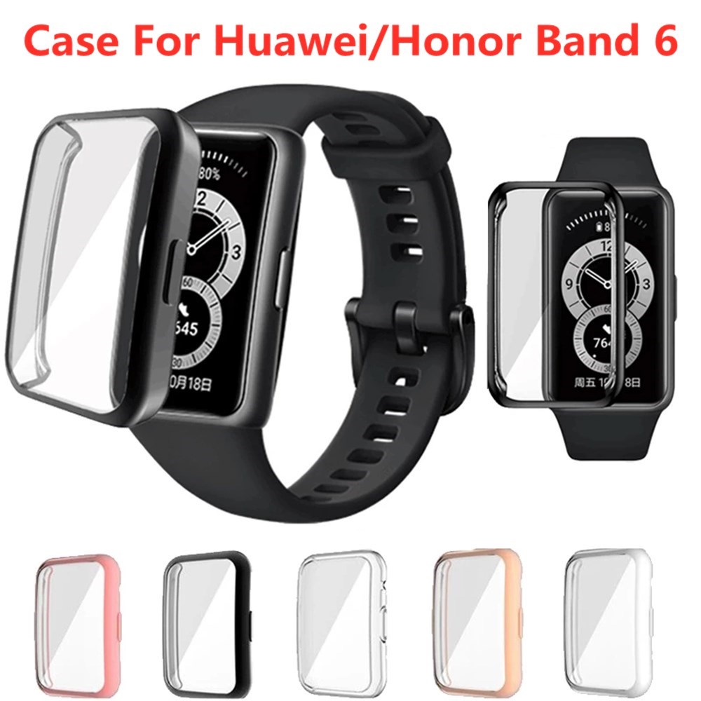 เคสนาฬิกาข้อมือ TPU แบบนิ่ม ป้องกันหน้าจอ สําหรับ Huawei Honor Band 6 Huawei Honor Band 6 Huawei Band 7 8