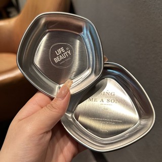 § Cat Cup » [Bosss Ladys Home Personal Use] จานรองหม้อไฟ สเตนเลส 304 สไตล์นอร์ดิก