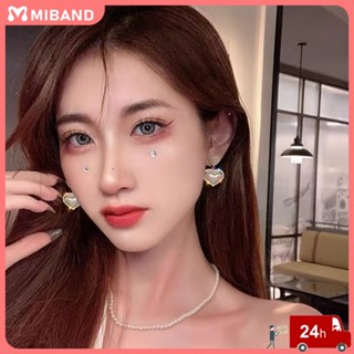 Ready stock 2022 New Earring S925 Silver Needle Elegant Pearl Diamond Fashion Style Korean Style Earing Subang Telinga French Style Mermaid Earrings ต่างหูคนดังสำหรับนักเรียน