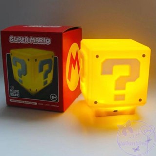 โคมไฟตั้งโต๊ะ LED รูปการ์ตูนอนิเมะ Mario Bros Brick ชาร์จ USB ของขวัญวันวาเลนไทน์