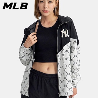 เสื้อแจ็กเก็ต ปักลายโลโก้ MLB NY 100% สําหรับผู้ชาย และผู้หญิง