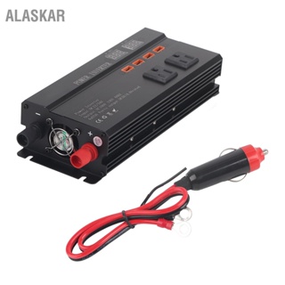 ALASKAR 900W DC 12/24V เป็น AC 110V รถอินเวอร์เตอร์แปลงไฟ USB อะแดปเตอร์ชาร์จพร้อมจอแสดงผล LCD