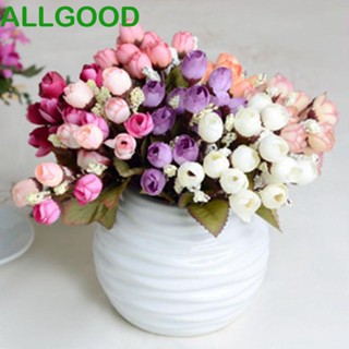 Allgoods แจกันดอกกุหลาบจําลอง 5 ส้อม ขนาดเล็ก คุณภาพสูง สําหรับของขวัญวันเกิด วันวาเลนไทน์