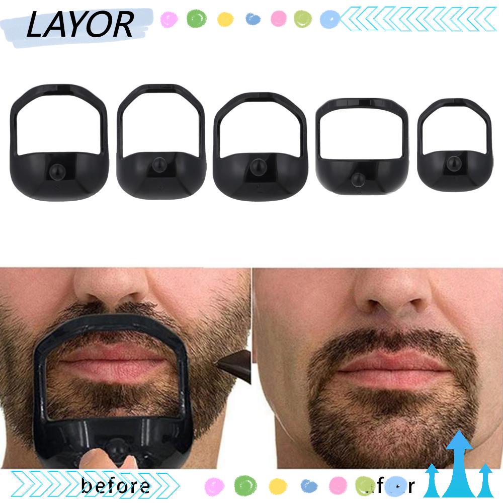 Layor แม่แบบโกนหนวดเคราฝรั่งเศส 5 ขนาด หลากสี