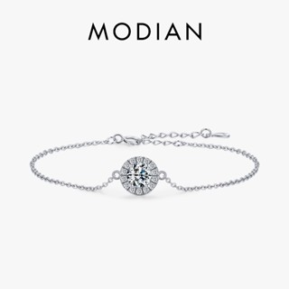 Modian สร้อยข้อมือเงินแท้ 925 1.0Ct หรูหรา สําหรับผู้หญิง งานแต่งงาน หมั้น เครื่องประดับ