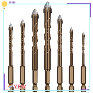 Yew ใหม่ ดอกสว่านเจาะกระเบื้องหกเหลี่ยม โลหะ อเนกประสงค์ 3-12 มม.