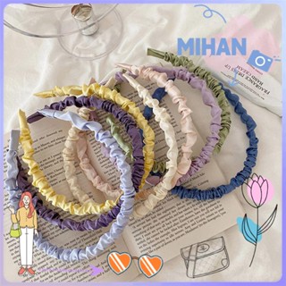 MIHAN Simple Hairband Candy Color Headpieces Hair Hoop Silk Hair Accessories Fashion Women Girls Sweet Korean Headband/Multicolor