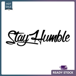 สติกเกอร์ตัวอักษร RGA Stay Humble PET แบบเรียบ สําหรับตกแต่งหน้าต่างรถยนต์