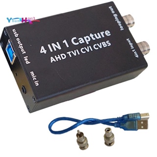 Ahd อะแดปเตอร์การ์ดจับภาพวิดีโอ Cvbs Tvi Cvi อินพุต USB เอาท์พุต 1080P อนาล็อก HD ไดรฟ์ฟรี รองรับเอาท์พุตแหวน