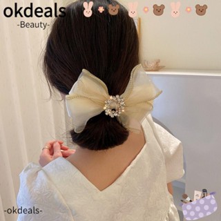 OKDEALS เครื่องประดับ กิ๊บติดผม ประดับโบว์ และเพชร แฟชั่นฤดูใบไม้ผลิ