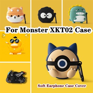 【Ĕĕ】เคสหูฟัง แบบนิ่ม ลายการ์ตูนมอนสเตอร์ สําหรับ Monster XKT02 XKT02