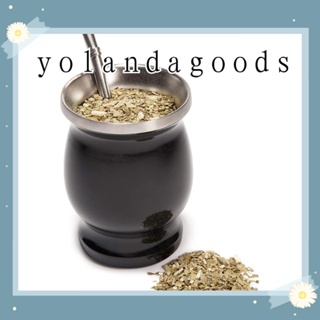 Yola แปรงสแตนเลส Yerba Mate Gourd 8oz สําหรับทําความสะอาดแก้วชาเยอร์บาเนื้อแมตต์ทําความสะอาดง่ายหลากสี