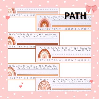 PATH ป้ายชื่อกระดาษ สีรุ้ง สไตล์โบฮีเมียน ขนาด 12 นิ้ว x 4 นิ้ว สําหรับตกแต่งโต๊ะทํางาน