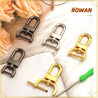 Rowans หัวเข็มขัดโลหะ ถอดออกได้ อุปกรณ์เสริม สําหรับสายคล้องกระเป๋าหนัง 2 ชิ้น