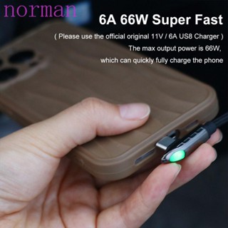 Norman สายชาร์จ USBC LED 90 องศา ชาร์จเร็ว 0.5 1 2 เมตร