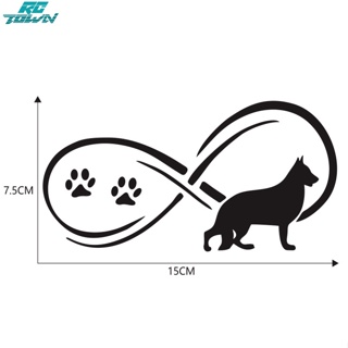 Rctown สติกเกอร์ ลายสุนัขดัชชุน น่ารัก แฟชั่น สําหรับติดตกแต่งหน้าต่างรถยนต์ D-1030