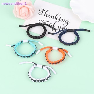 Newsandthen1 สร้อยข้อมือ เชือกถัก สะท้อนแสง ลายสิงโตน้อย ไล่โทนสี เครื่องประดับแฟชั่นคู่รัก สําหรับผู้ชาย ผู้หญิง