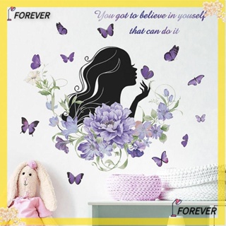 Forever สติกเกอร์ติดผนัง มีกาวในตัว ทนทาน ใช้ซ้ําได้ สําหรับตกแต่งบ้าน ห้องนอน