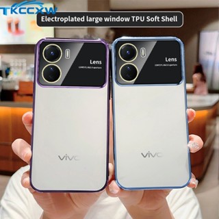 เคสโทรศัพท์มือถือ PC แข็ง แบบใส ป้องกันเลนส์กล้อง หรูหรา สําหรับ Vivo Y16 Y22 Y22S Y21 Y21S Y33S Y20 Y20S Y20i Y11S Y12S Y12A