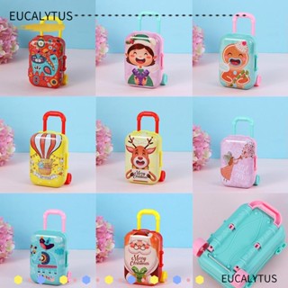 EUTUS กล่องเก็บของช็อคโกแลต กระเป๋าเดินทาง แบบล้อลาก