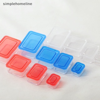 [simplehomeline] กล่องเบนโตะใส ทรงสี่เหลี่ยมผืนผ้า สําหรับใส่ขนมขบเคี้ยว ผลไม้ 4 ชิ้น ต่อชุด